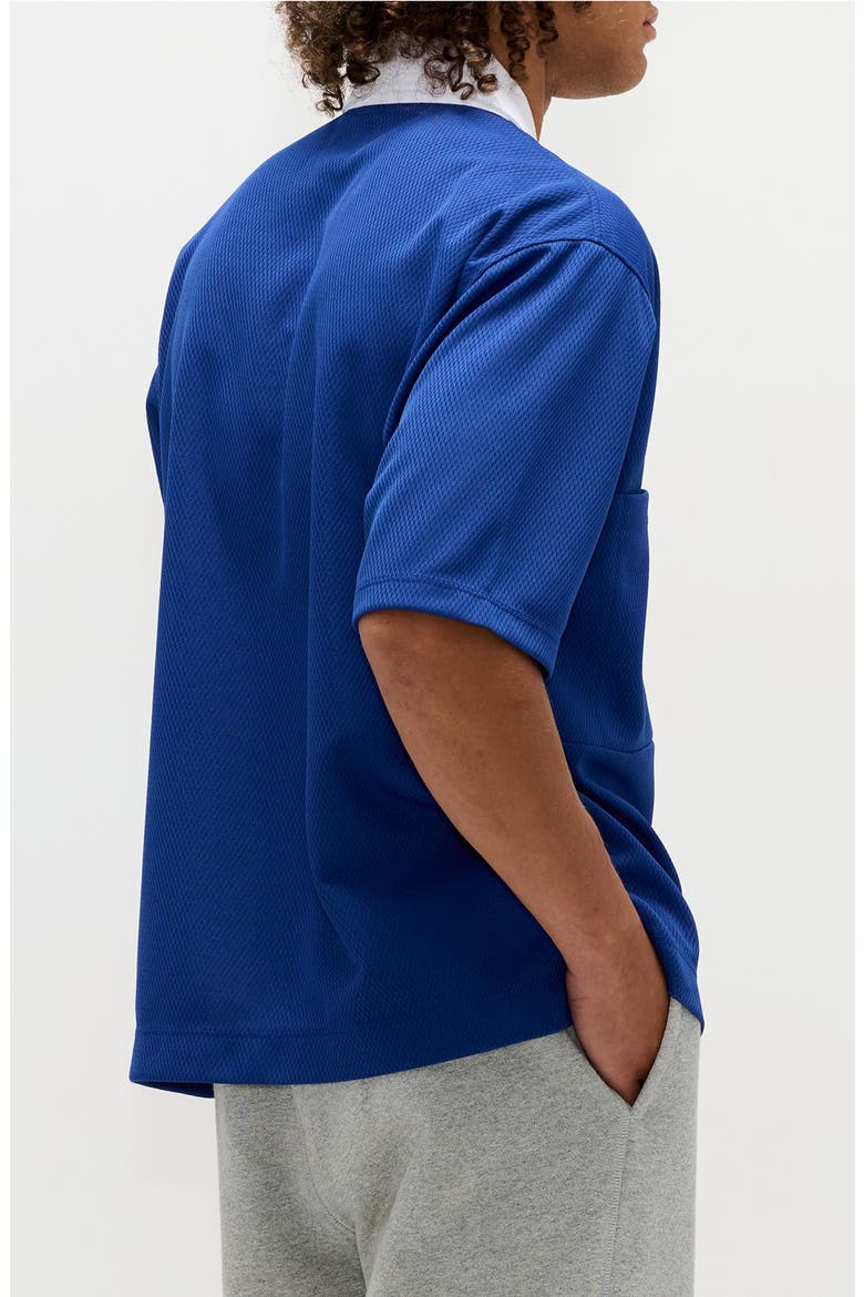 Made in USA Relaxed Mesh Zip Polo, Alternate, color, INKWELL