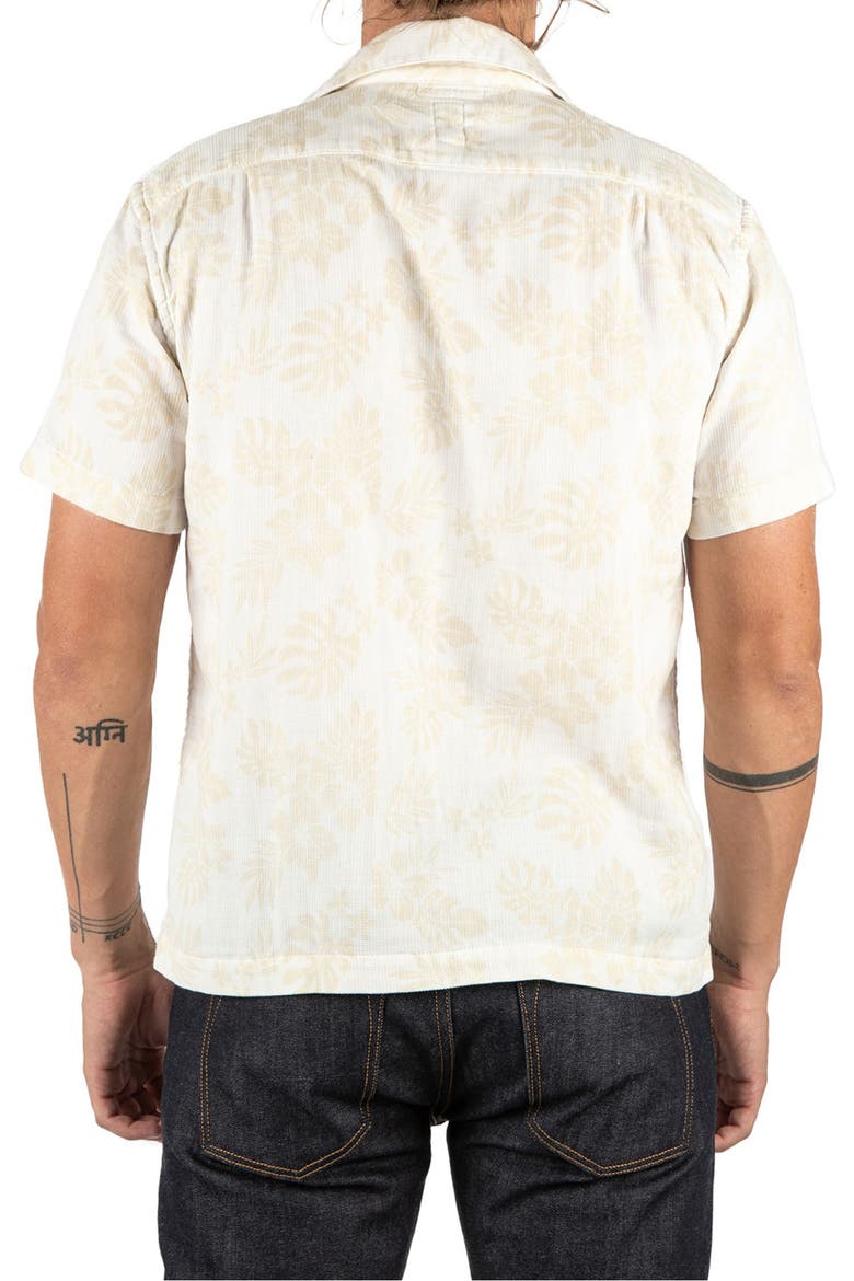 The Wrench Double Layer Notched Collar Camp Shirt, Alternate, color, BEIGE ALOHA