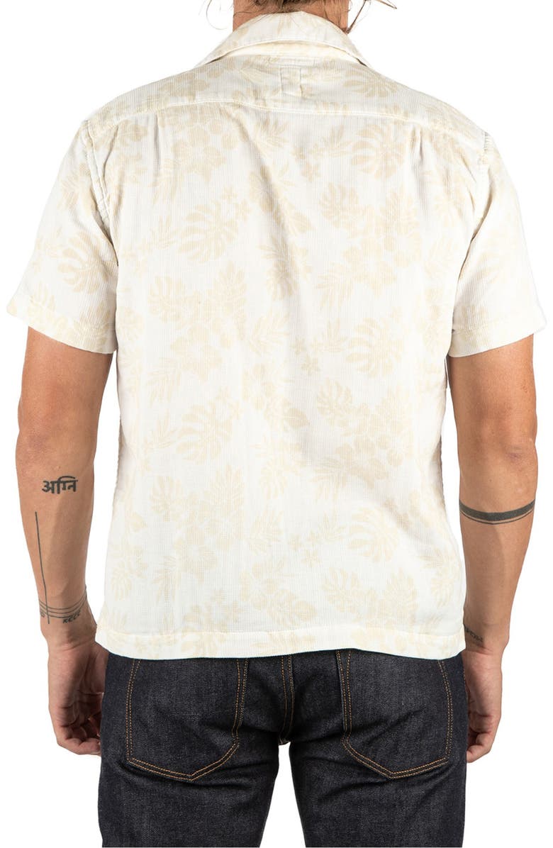 HIROSHI KATO The Wrench Double Layer Notched Collar Camp Shirt, Alternate, color, Beige Aloha