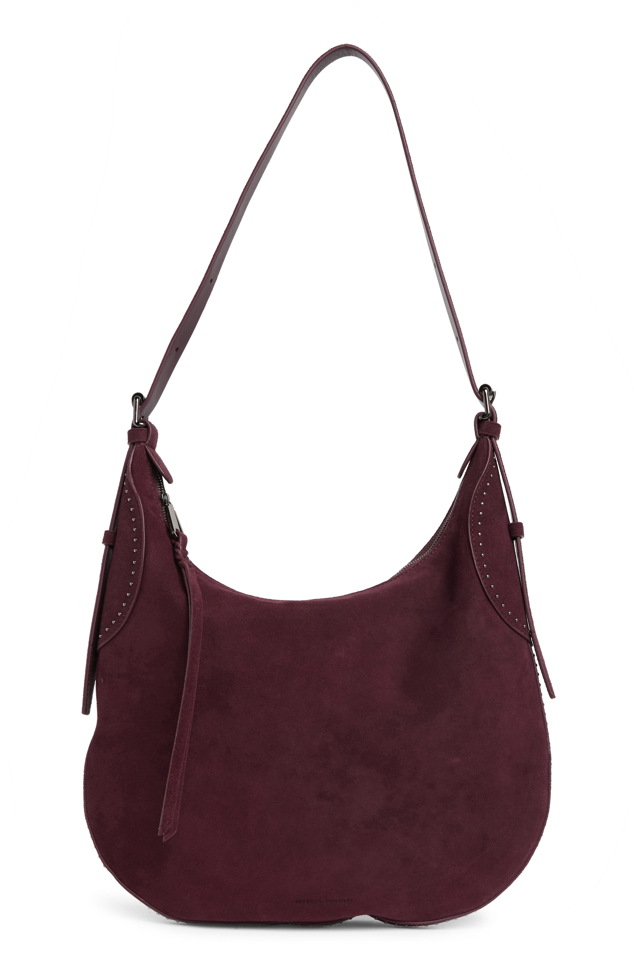 Rebecca Minkoff Pippa Studded Leather Hobo Bag, Main, color, 