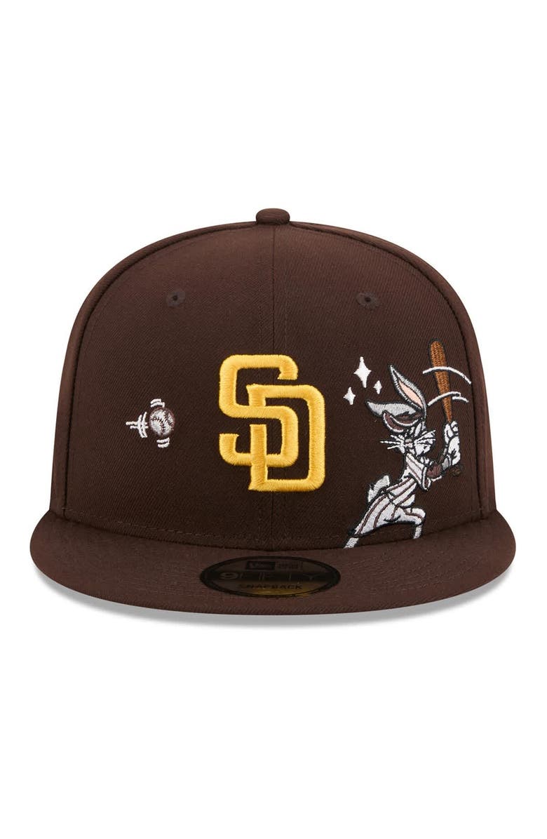 New Era Men's New Era Brown San Diego Padres Looney Tunes Bugs Bunny 9FIFTY Snapback Hat, Alternate, color, Brown