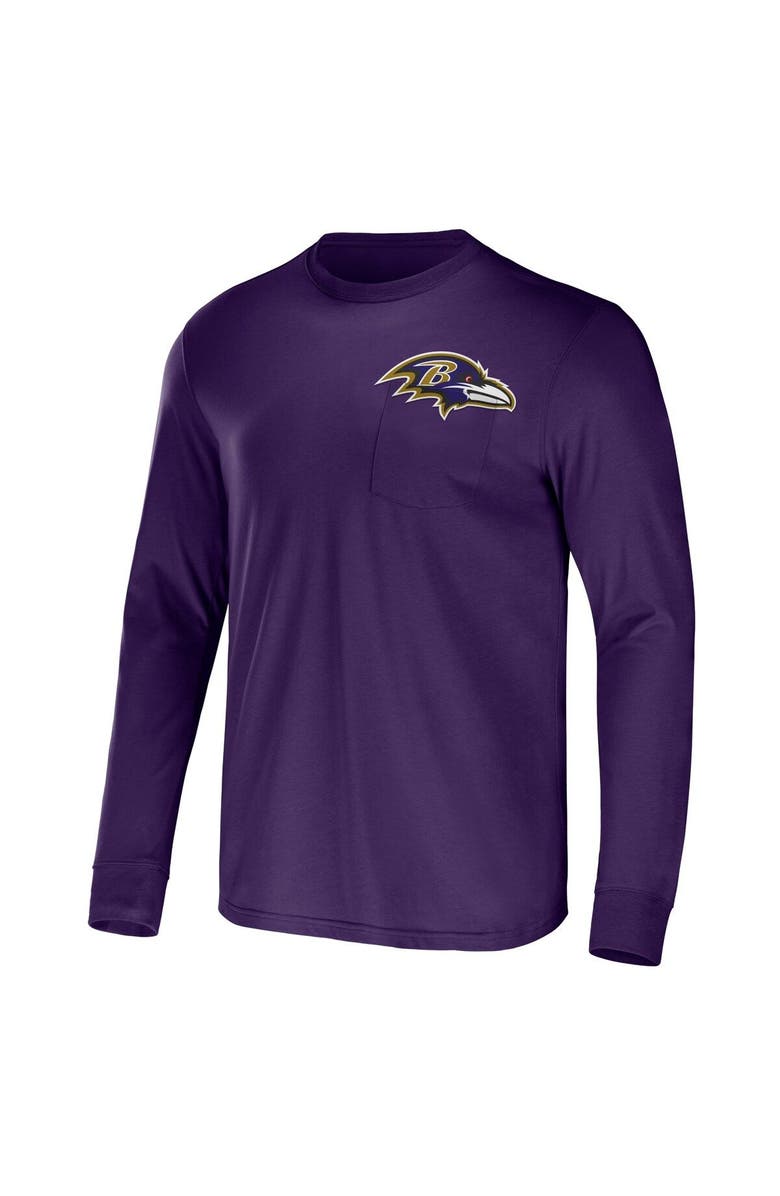 NFL X DARIUS RUCKER Men's NFL x Darius Rucker Collection by Fanatics Purple Baltimore Ravens Team Long Sleeve Pocket T-Shirt, Alternate, color, 