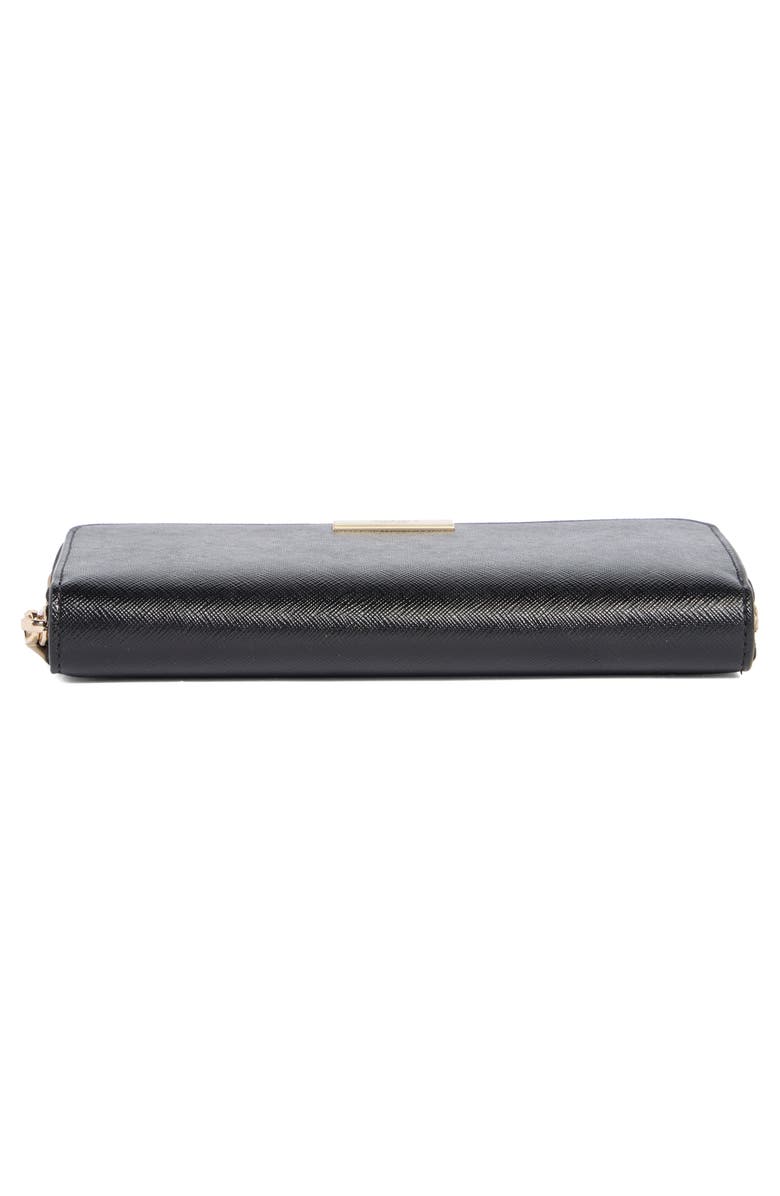 Kate Spade New York kenzie patent leather zip wallet, Alternate, color, Black