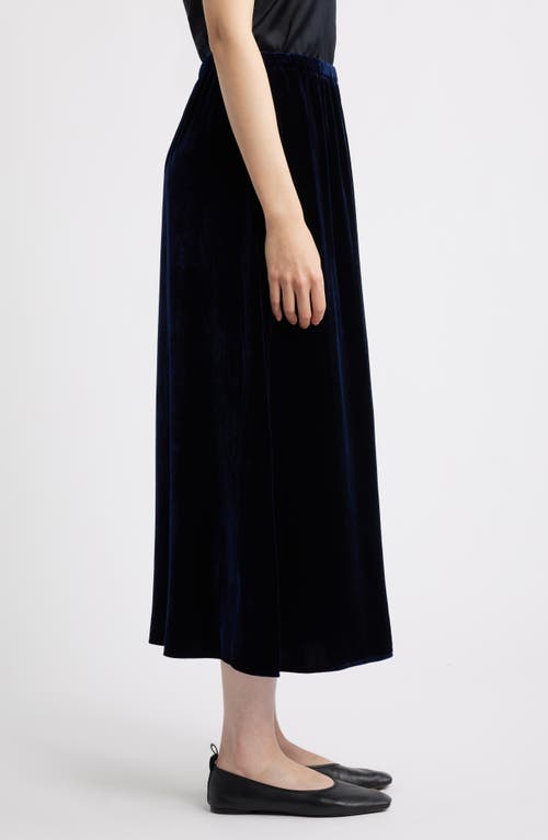 Eileen Fisher Velvet Midi A-line Skirt In Black