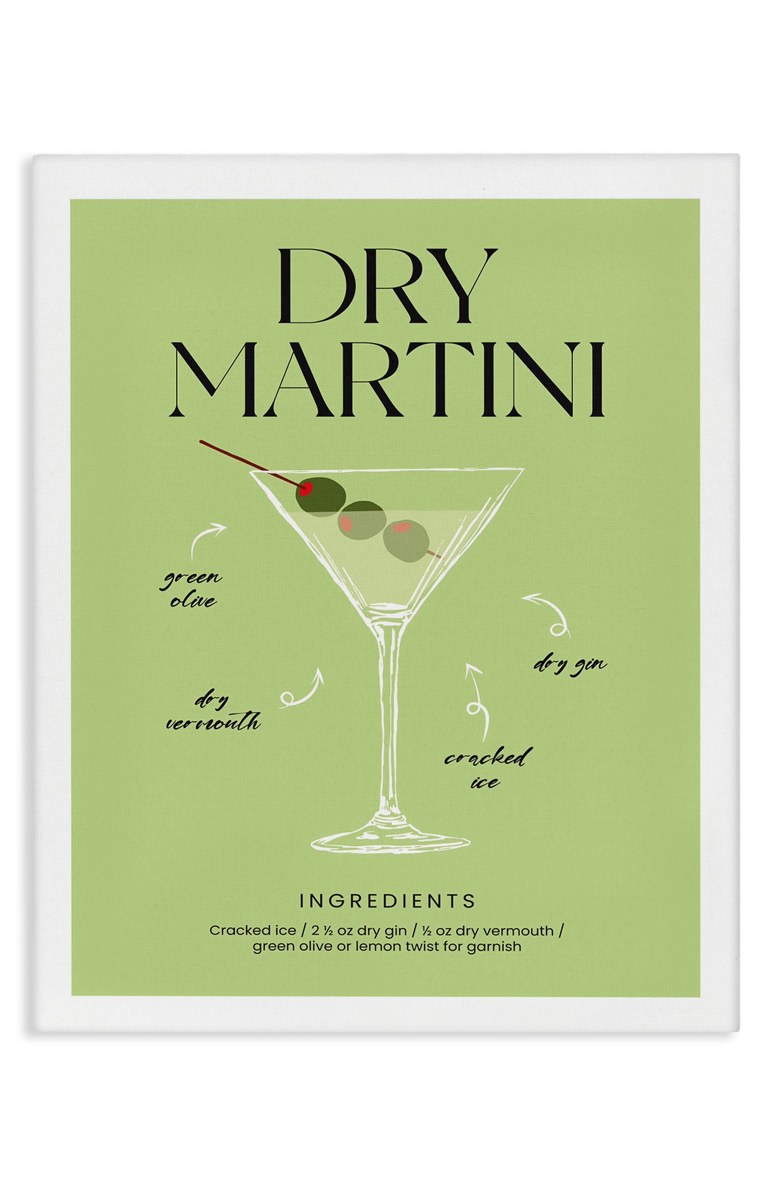 Stupell Industries Dry Martini Framed Art Print
