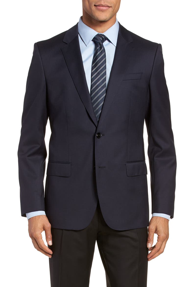 Hayes CYL Slim Fit Solid Wool Sport Coat, Main, color, DARK BLUE