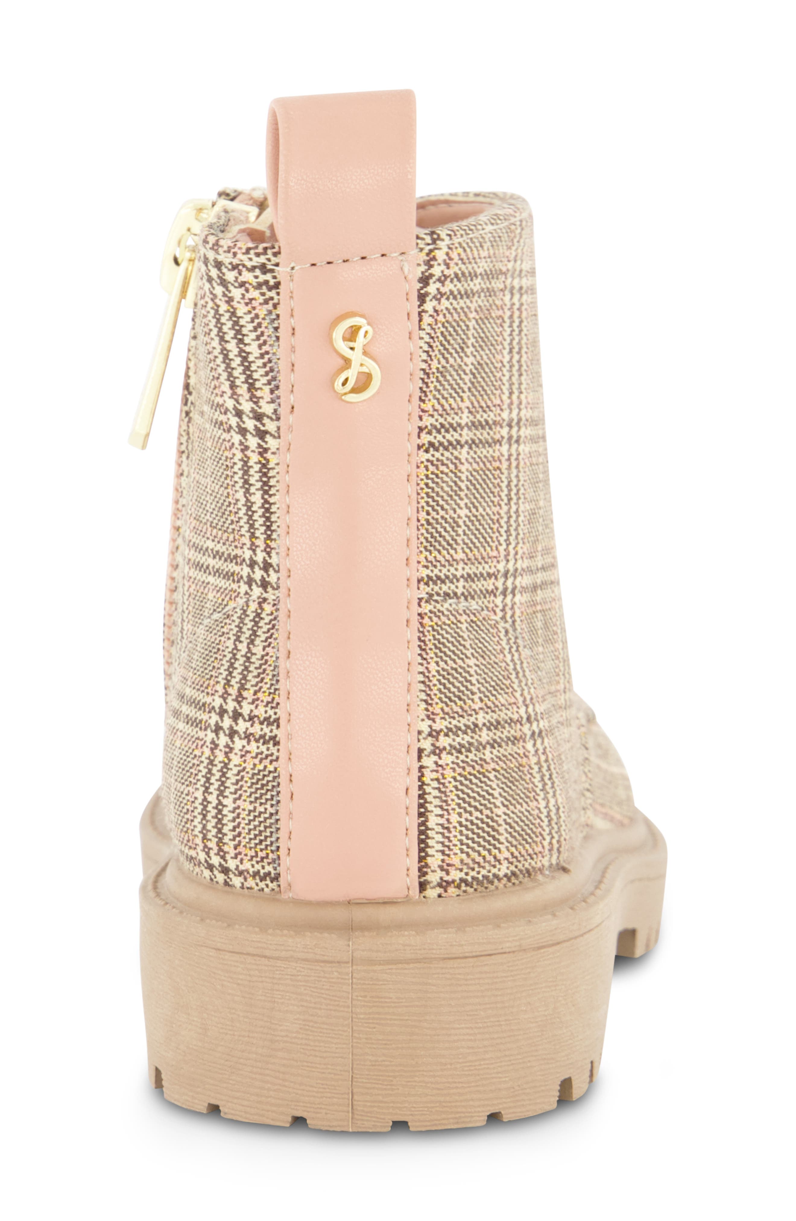 SAM & LIBBY Kids' Houndstooth Plaid Lug Boot, Alternate, color, 