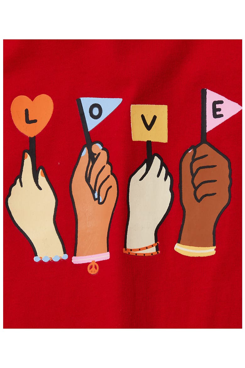 Girls Plus Long Sleeve Graphic Tee, Alternate, color, Apple Red Unity