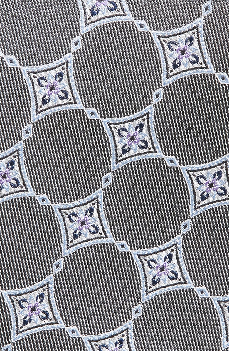 Nordstrom Geometric Silk Tie, Alternate, color, Black