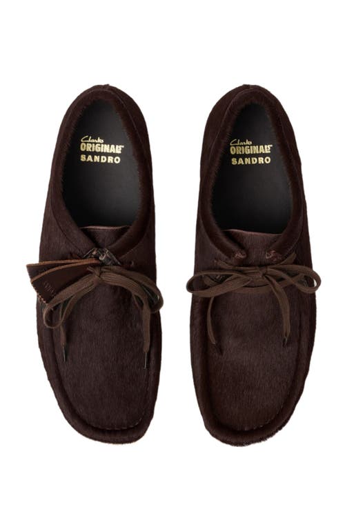 Sandro Pony-hair Effect Wallabee Derbies In Brown