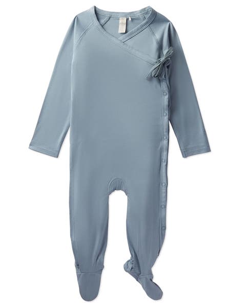 Crossover-Neckline Stretch Modal Footie
