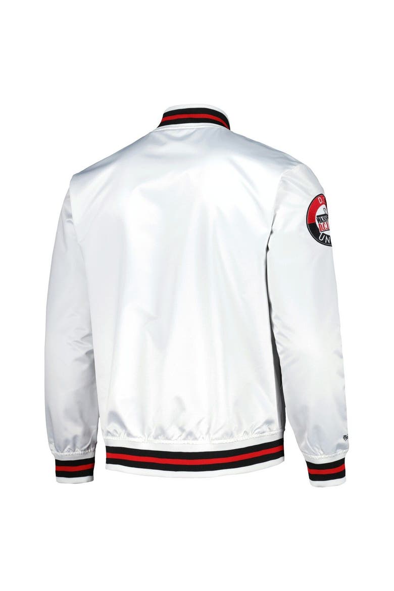 Men's Mitchell & Ness  White D.C. United City Full-Snap Satin Jacket, Alternate, color, White