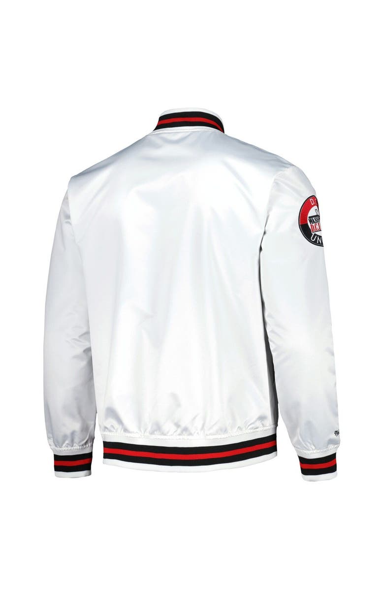 Mitchell & Ness Men's Mitchell & Ness White D.C. United City Full-Snap Satin Jacket, Alternate, color, White