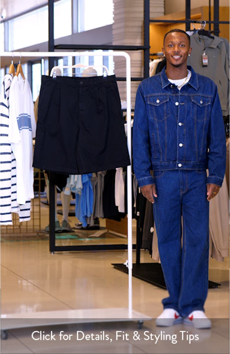 Sophomore Relaxed Fit Pleated Cotton Twill Chino Shorts, sales video thumbnail