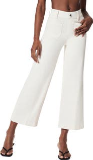 SPANX® Patch Pocket Pull-On High Waist Ankle Wide Leg Jeans