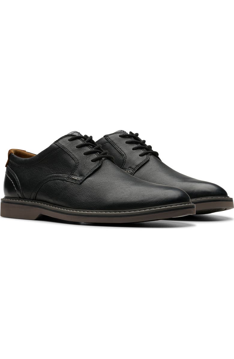 Clarks<sup>®</sup> Radcliff Plain Toe Derby, Alternate, color, Black Leather