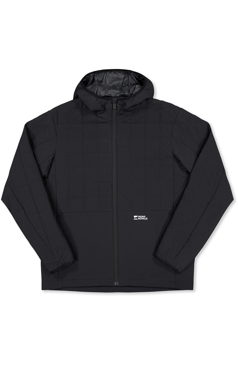 Mons Royale Canyon Merino Insulated Hooded Jacket - Men's, Alternate, color, Black