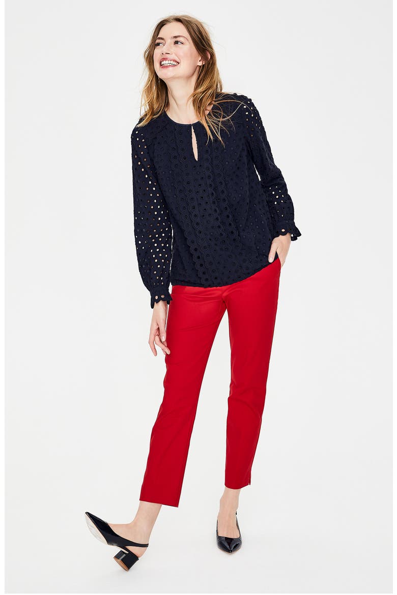 Eyelet Top, Alternate, color, FRENCH NAVY