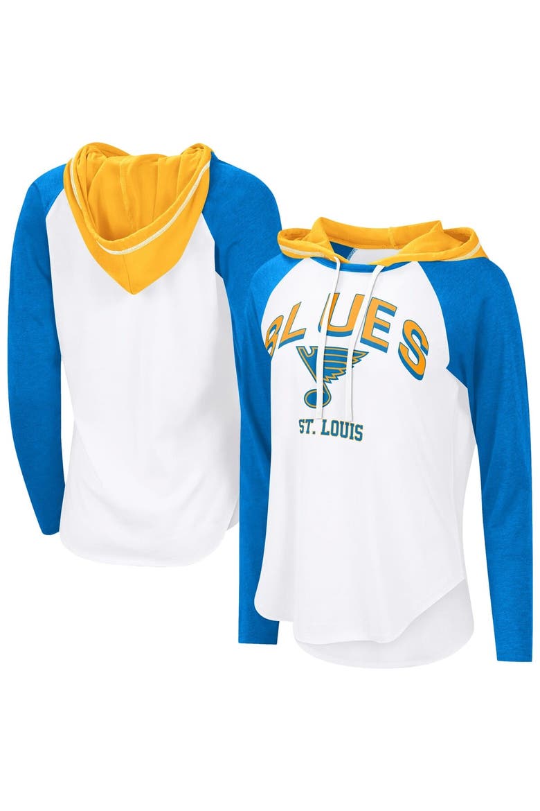 Women's G-III 4Her by Carl Banks  White St. Louis Blues MVP Hooded Long-Sleeve T-Shirt, Main, color, White