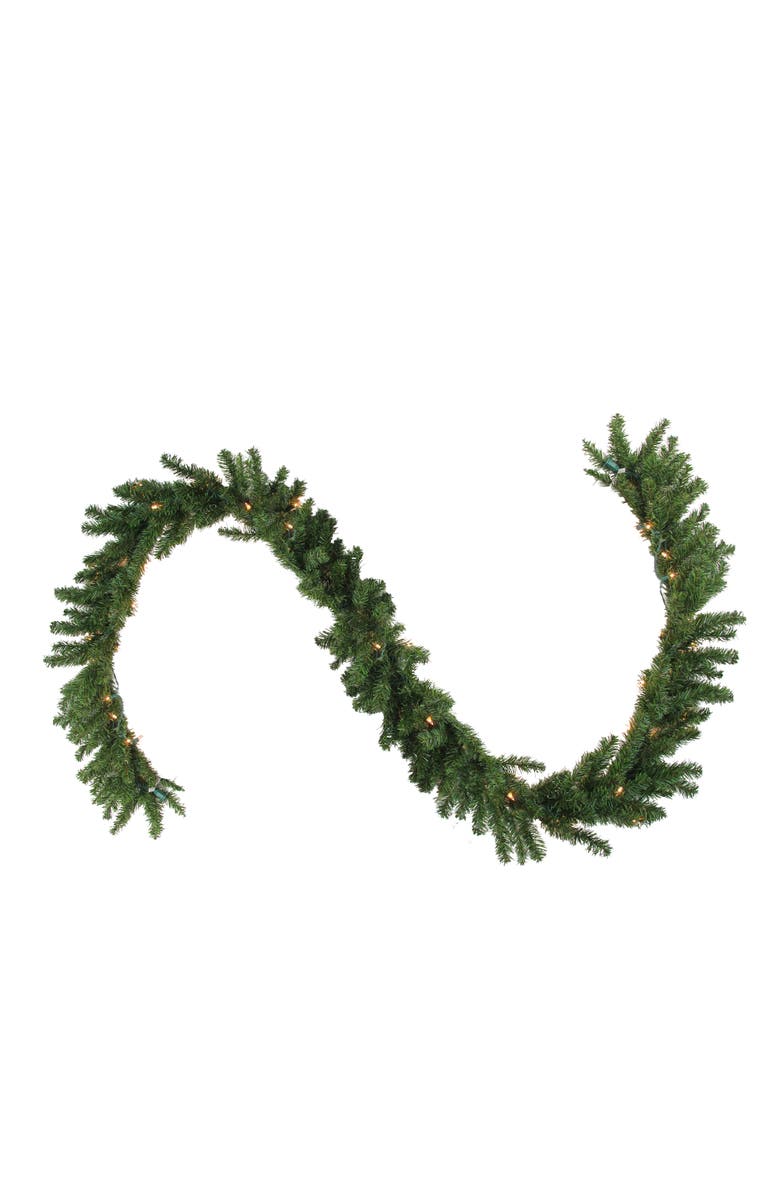 Northlight Pre-Lit Canadian Pine Artificial Christmas Garland - 9' x 14" - Clear Lights, Main, color, 