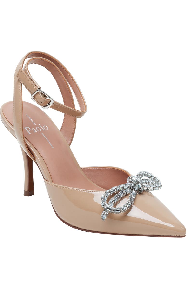 Linea Paolo Heart Ankle Strap Pointed Toe Pump, Main, color, Maple Sugar
