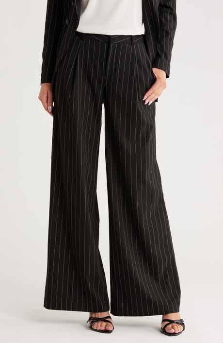 L'AGENCE Allanah Pinstripe Straight Leg Pants