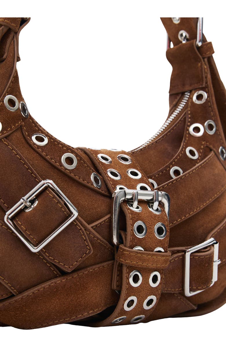 Desigual Grommet Trim Faux Leather Shoulder Bag, Alternate, color,