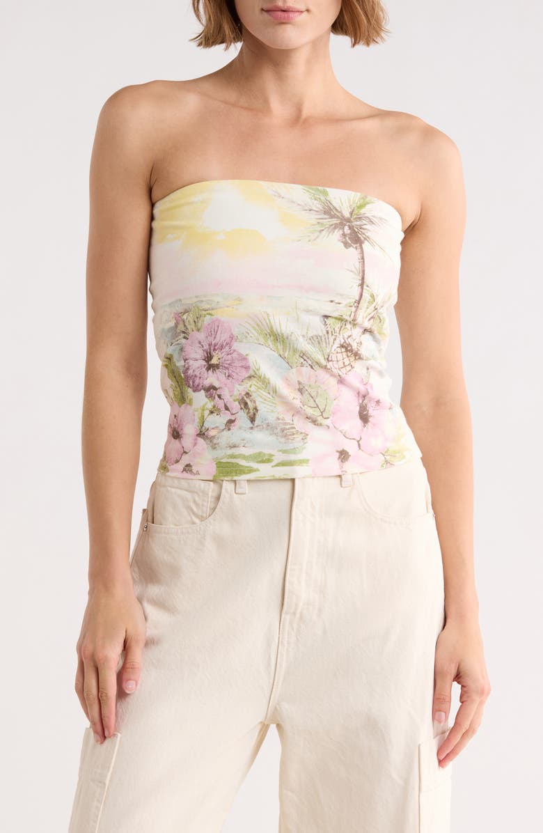 Vinyl Icons Palm Beach Tube Top, Main, color, Marshmallow