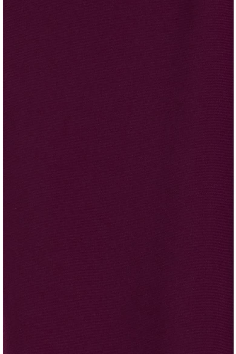 Shirred Long Sleeve V-Neck Dress, Alternate, color, AUBERGINE