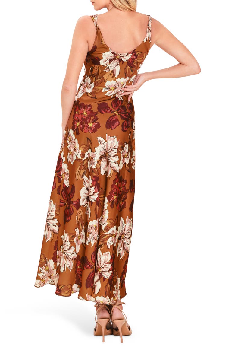 Cowl Neck Maxi Dress, Alternate, color, CARAMEL