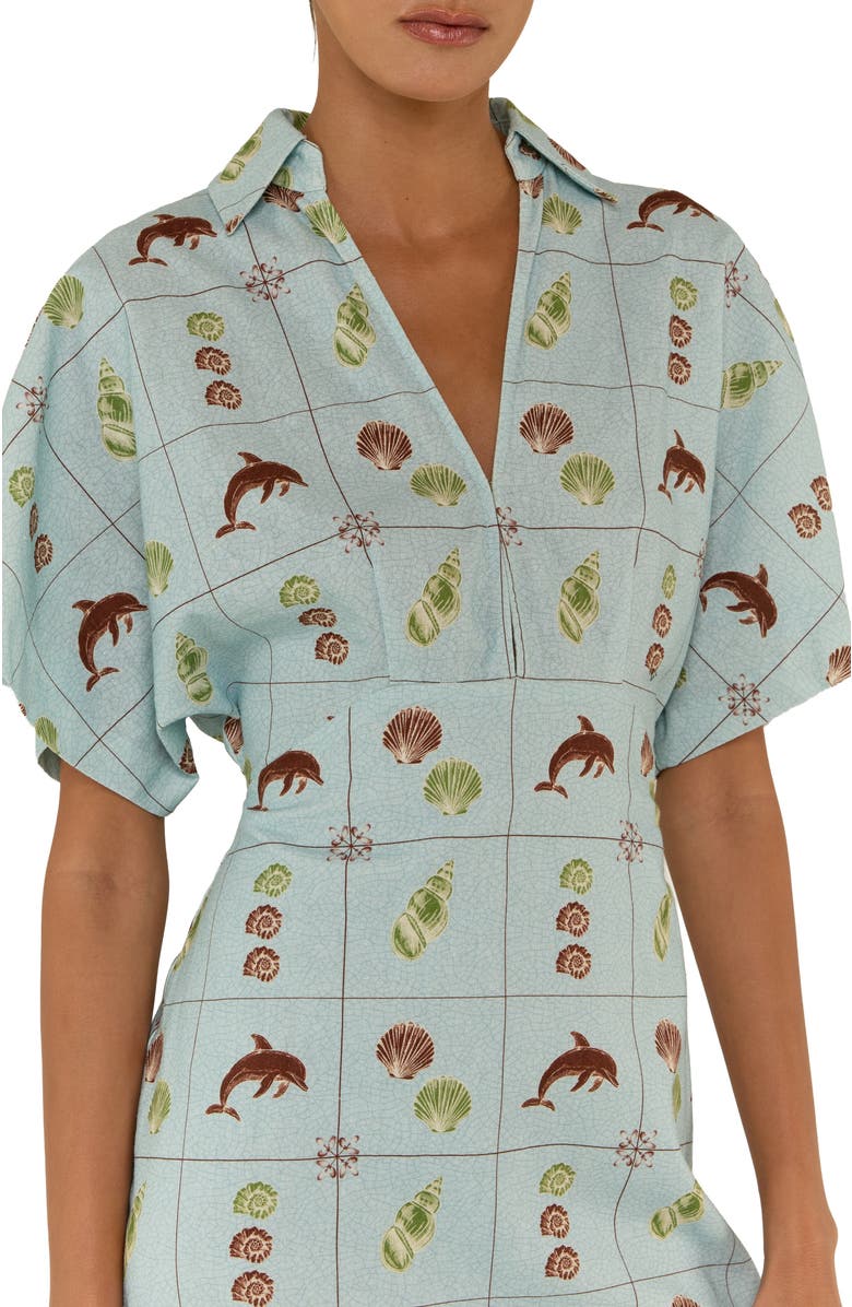 Palm Noosa Jasmine Dress, Alternate, color, Seashell Tile