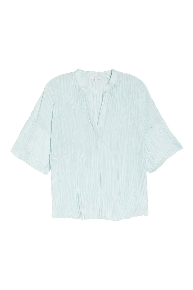 Crushed Silk Short Sleeve Top, Alternate, color, SKY