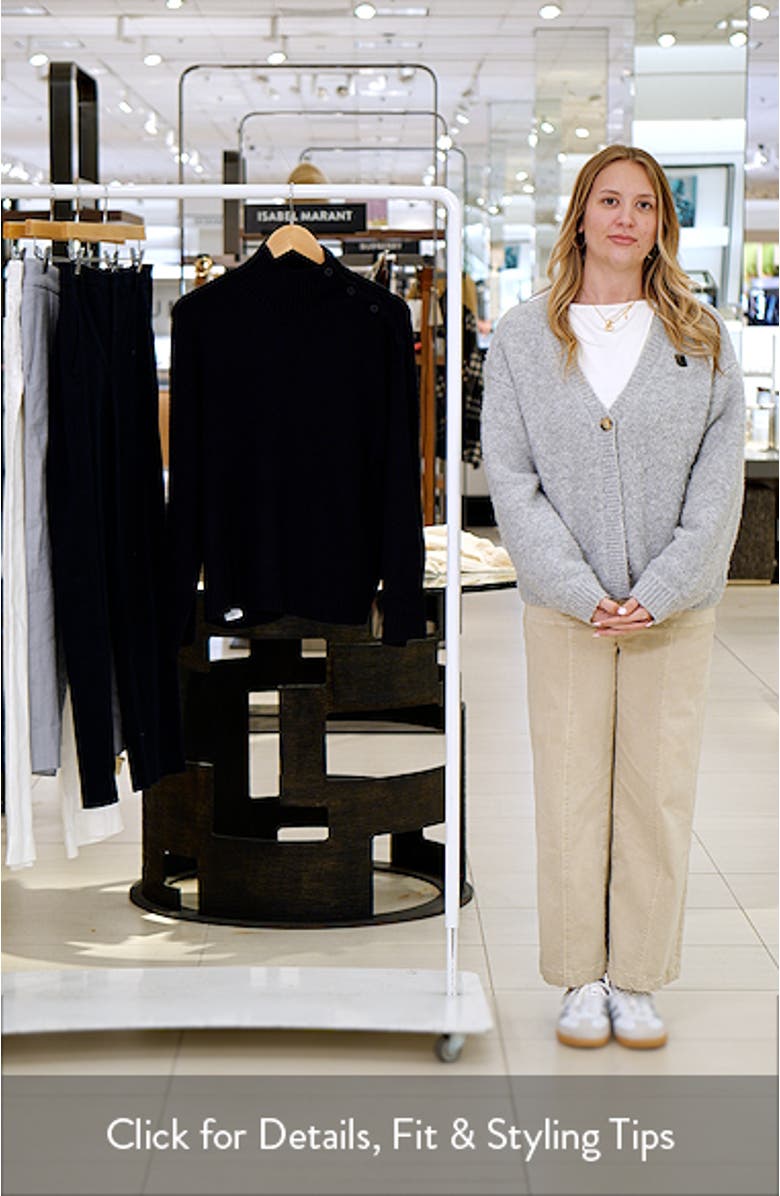 Shoulder Button Mock Neck Sweater, sales video thumbnail