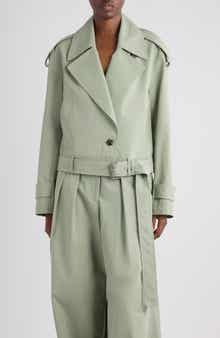 Washed Cotton Poplin Moto Jacket