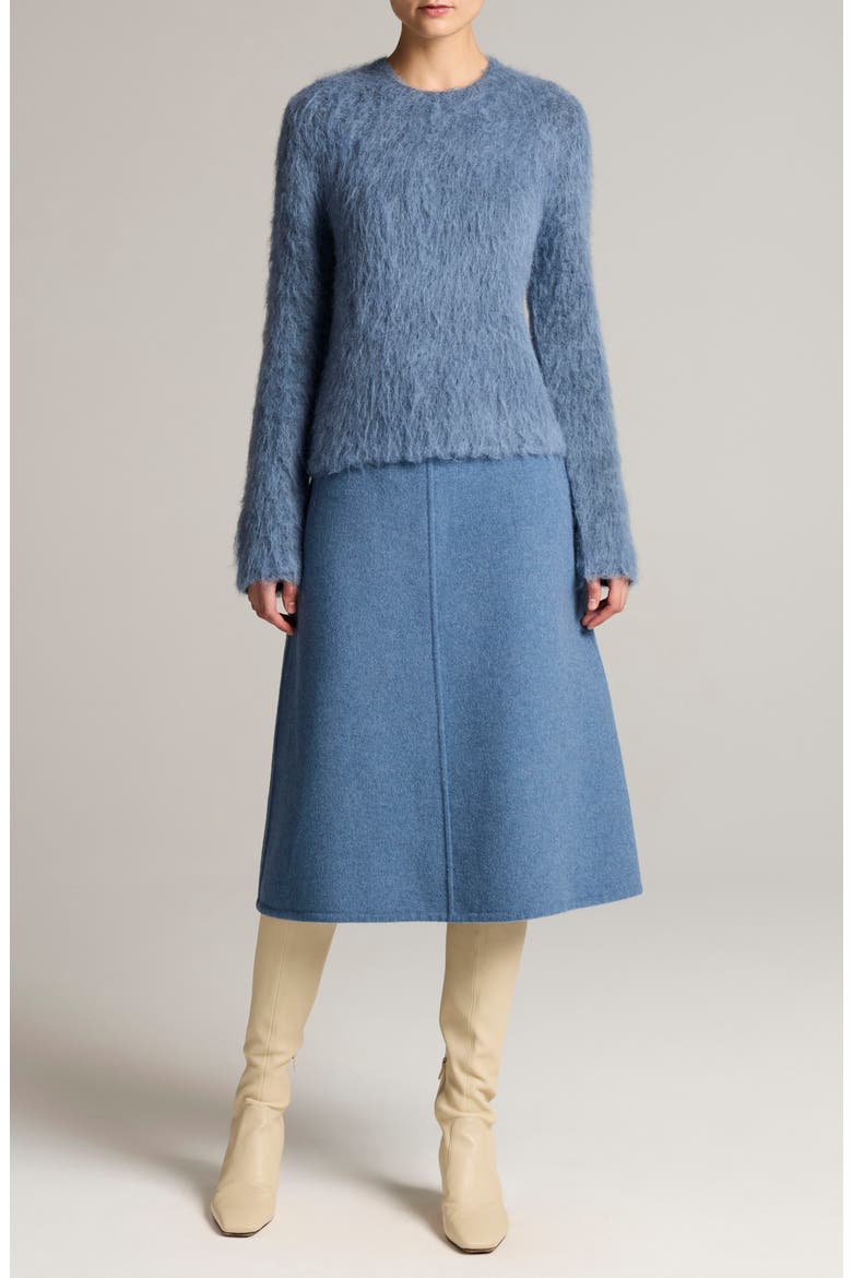 Brushed Crewneck Sweater, Alternate, color, BLUE SLATE