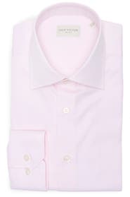 Jack Victor Dream Pink Cotton Stretch Twill Dress Shirt