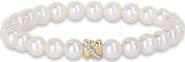 Julianna B. Cultured Pearl & Diamond Bracelet 14k