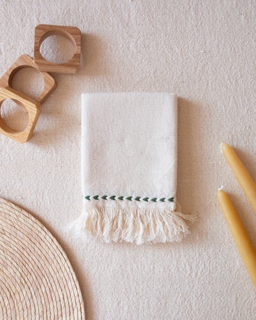 Kd Weave Braid Detail Napkin In Green