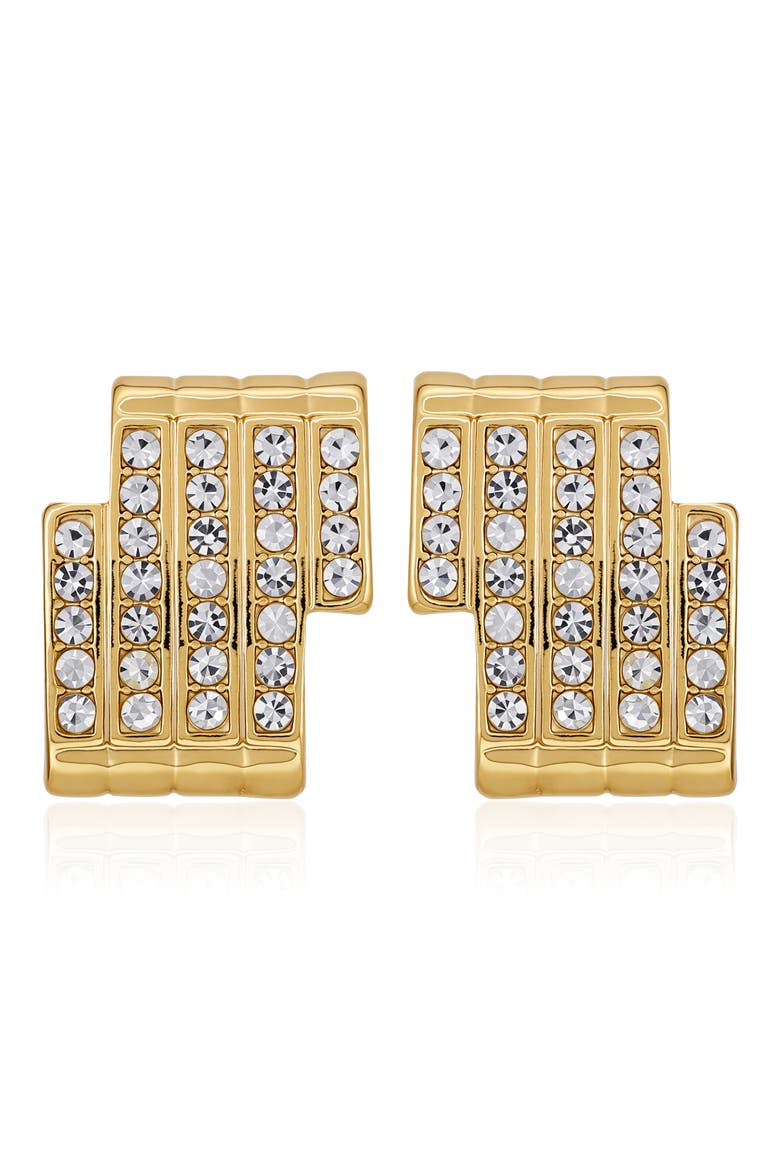 Crystal Stud Earrings, Main, color, GOLD