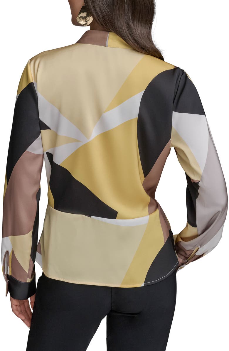 Donna Karan New York Print Belted Top, Alternate, color, Pana Cotta