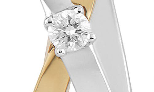 LANA LANA DIAMOND CROSSOVER HOOP EARRINGS