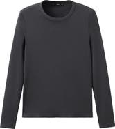 MANGO Long Sleeve Cotton T-Shirt