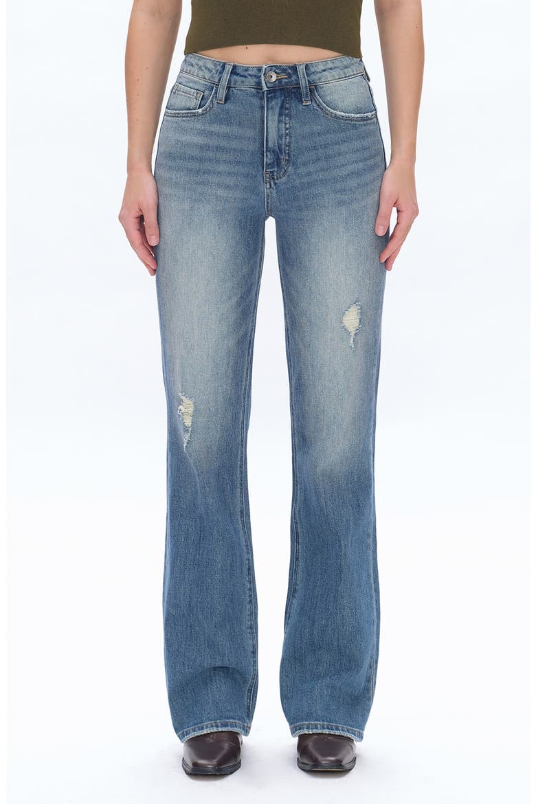 High Waist Bootcut Jeans, Main, color, RETRO