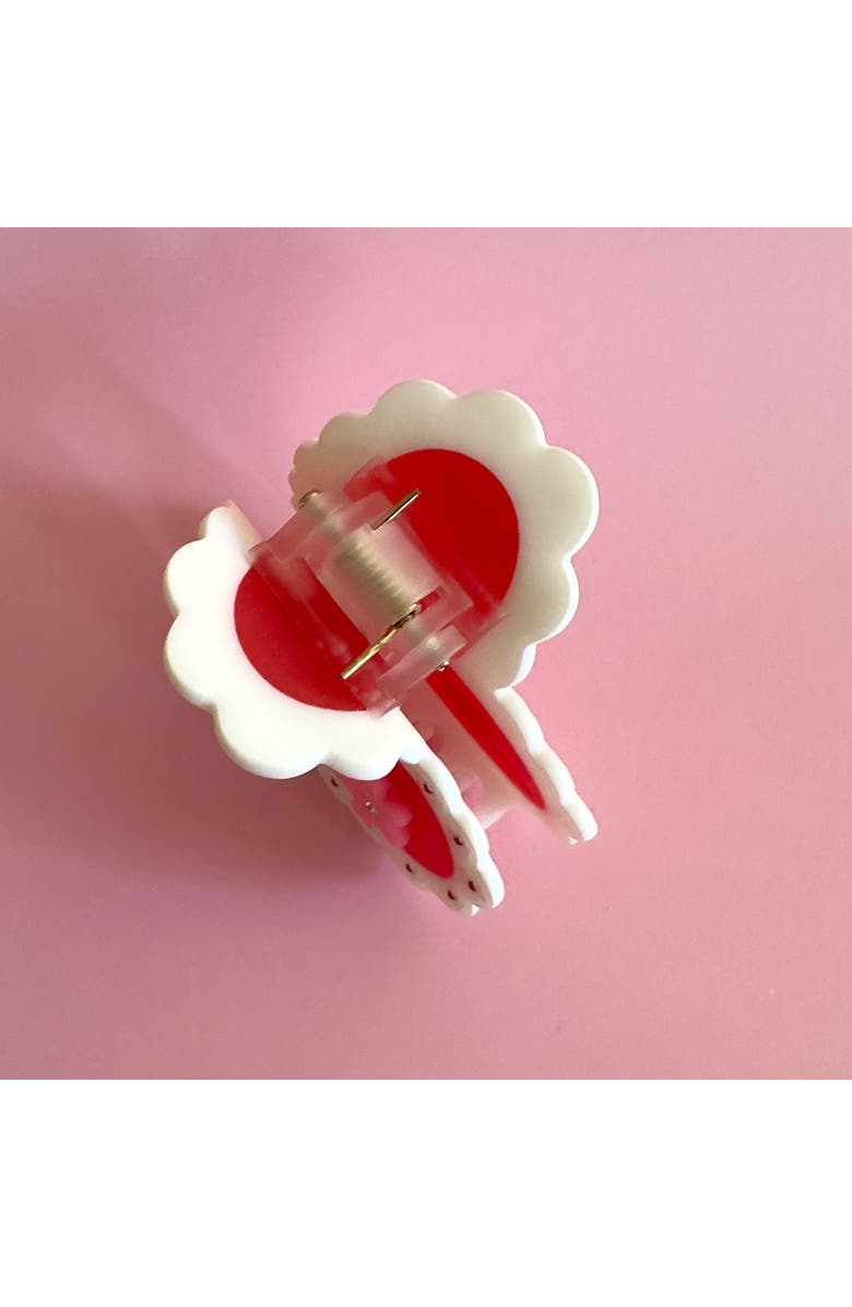 Centinelle Valetines Laced Hearts Hair Claw, Alternate, color, Red