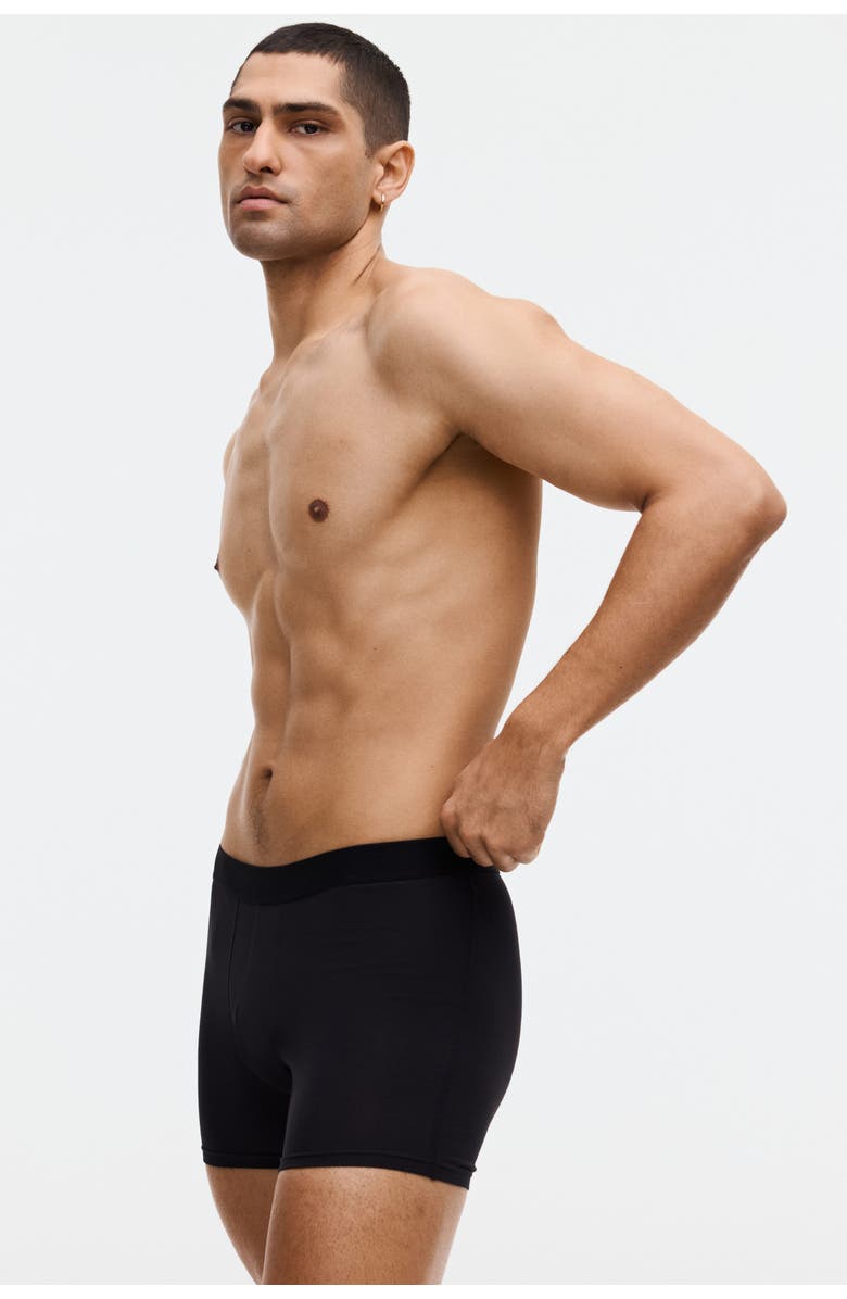 H&M 5-pack Mid Trunks With Lycra<sup>®</sup>, Alternate, color, Beige/Dark Brown