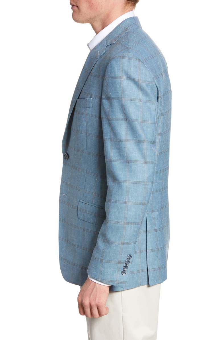 Hart Schaffner Marx New York Classic Fit Windowpane Wool Blend Sport Coat, Alternate, color, 