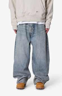 Mega Baggy Waxed Denim Jeans