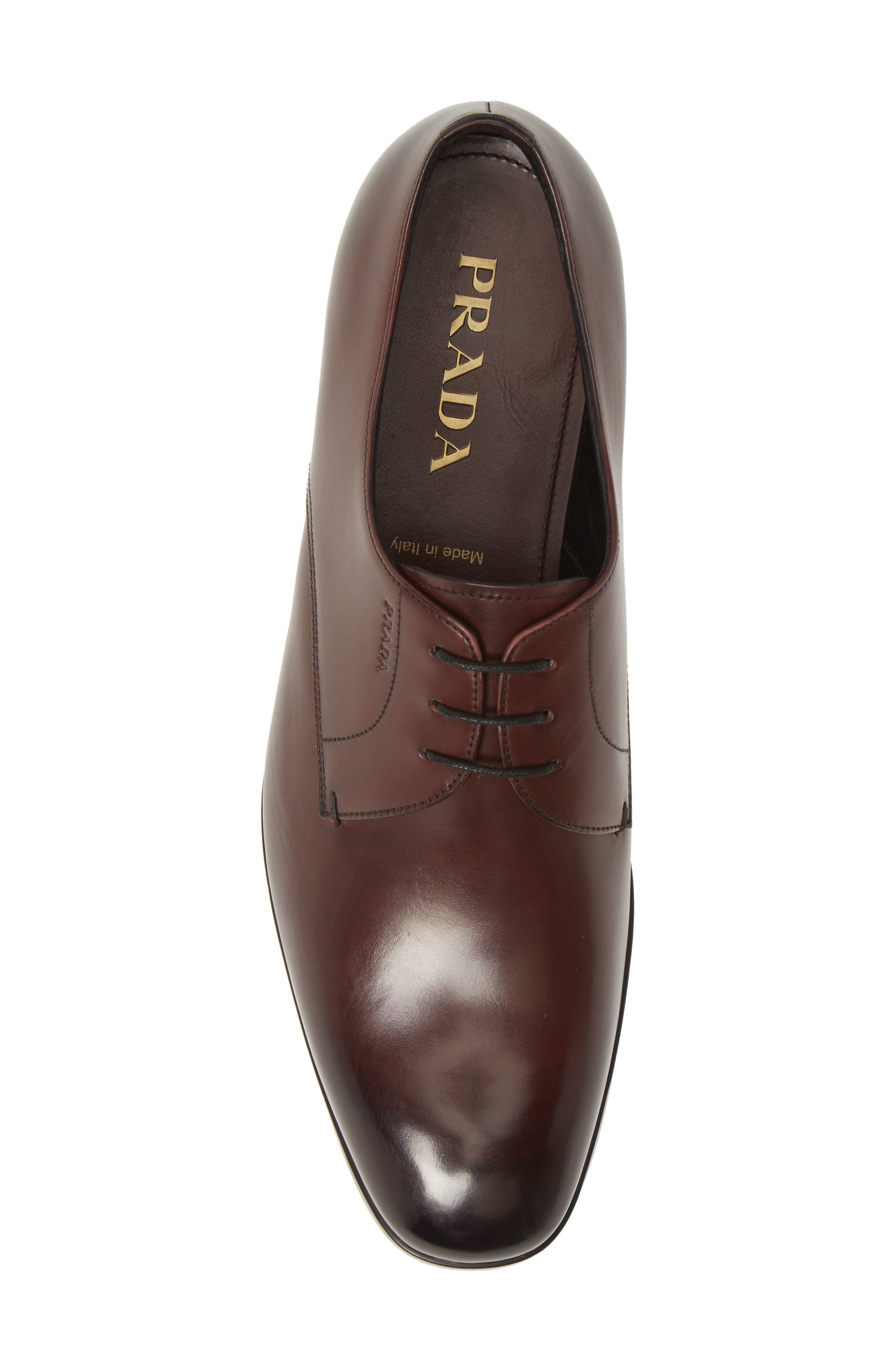 Spazzalato Plain Toe Oxford Derby, Alternate, color, CORDOVAN