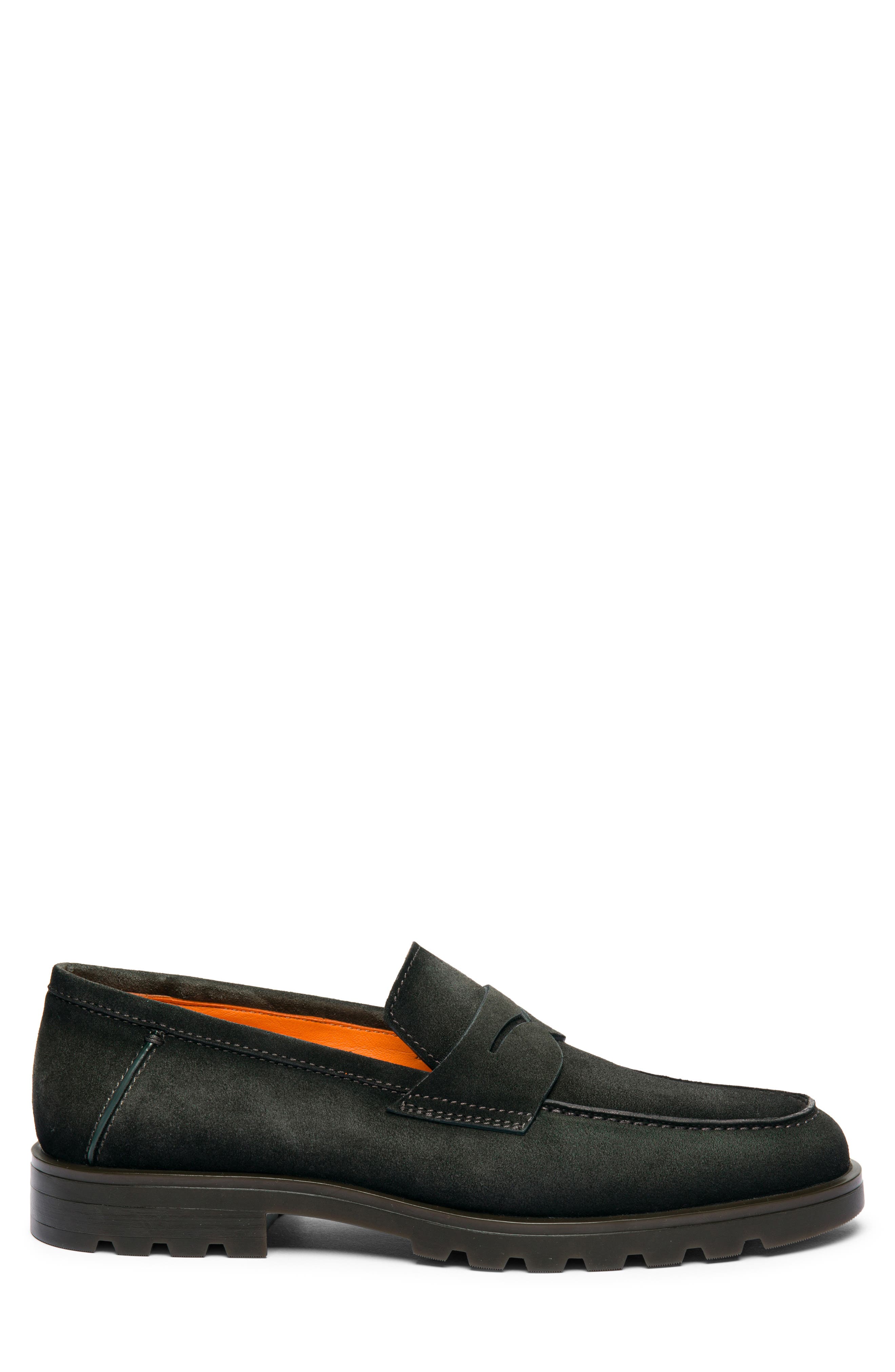 Santoni Rock Penny Loafer, Alternate, color, Green