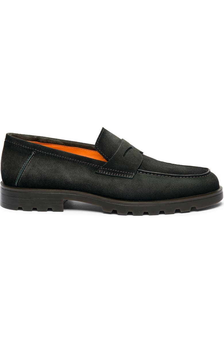 Santoni Rock Penny Loafer, Alternate, color, Green